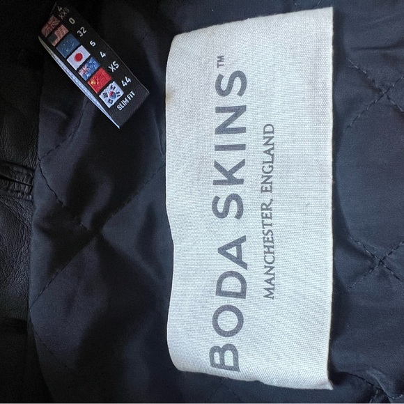 Boda Skins Black Napa Sheep leather Napoleon V2 biker jacket - Picture 12 of 15